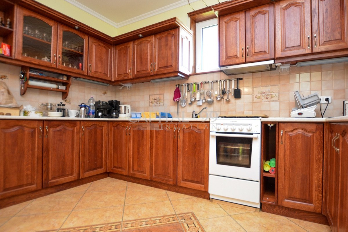 Well equipped solid wood kitchen